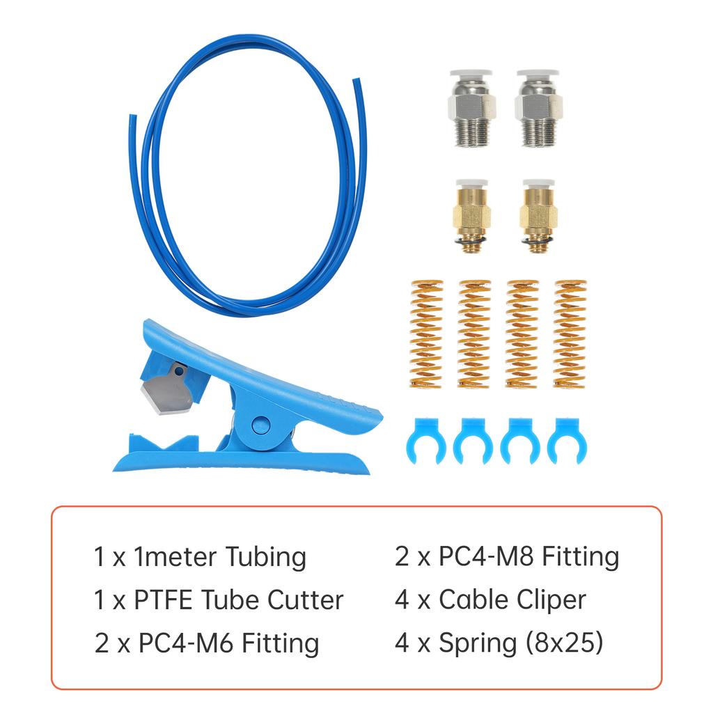 Sada pro 3D tiskárnu PTFE trubička hadice 100 cm pro 1,75mm filament s řezačkou PTFE trubiček 2ks PC4M6
