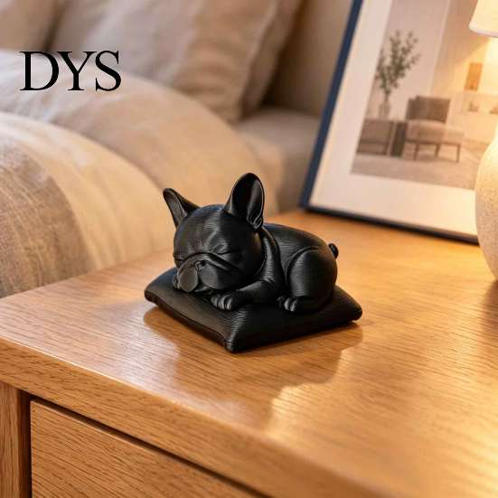 Cute Desk Ornament for Dog Lovers Sleeping French Bulldog Figurine, 3D Printed Small Statue, Personalized Art Piece Sculpture Home, Office,