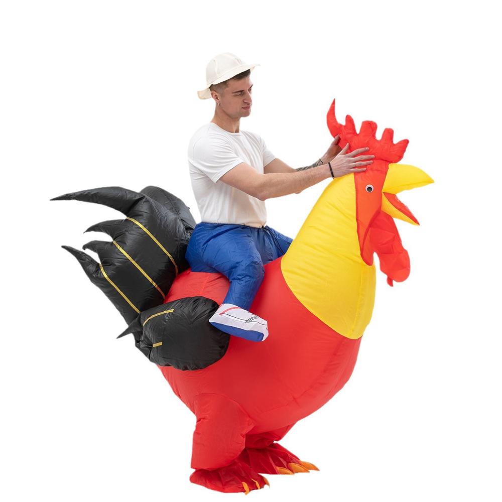 Adult Funny Inflatable Big Rooster Costume Mascot for Halloween New Year Easter Carnival Party Cosplay Inflatable Suit