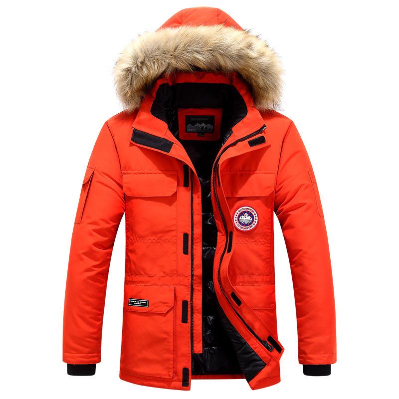 Winter American Large Size Cotton Coat for Men, Hooded, Thickened Windproof Cotton Jacket, Green Warm and Cold Workwear Cotton Coat
