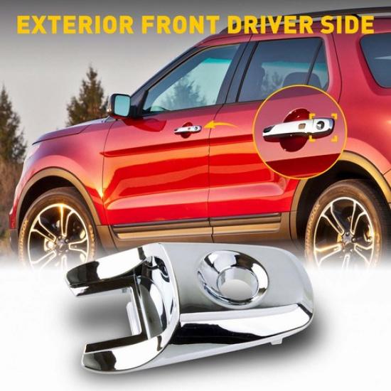 For Ford Explorer Driver Chrome Exterior Door Handle Lock Cylinder Cap OEM EXV