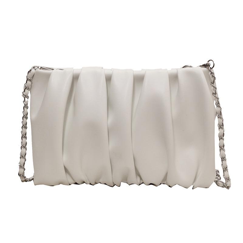 Niche Pleated Bag Women's New Trendy Shoulder Bag Crossbody Fashion Chain Envelope Small Square Bag