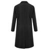 Wintermode Herren Slim Fit Langer einreihiger Thermo-Woll-Trenchcoat