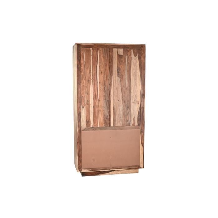 Bibliothèque - Marque - Verre et bois d'hévéa - 100x42x190 cm - Couleur: Blanc