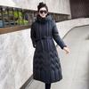 Women's new hooded windproof lightweight thickened fluffy warm cold long section of high-quality fabric casual sports jacket cotton clothing