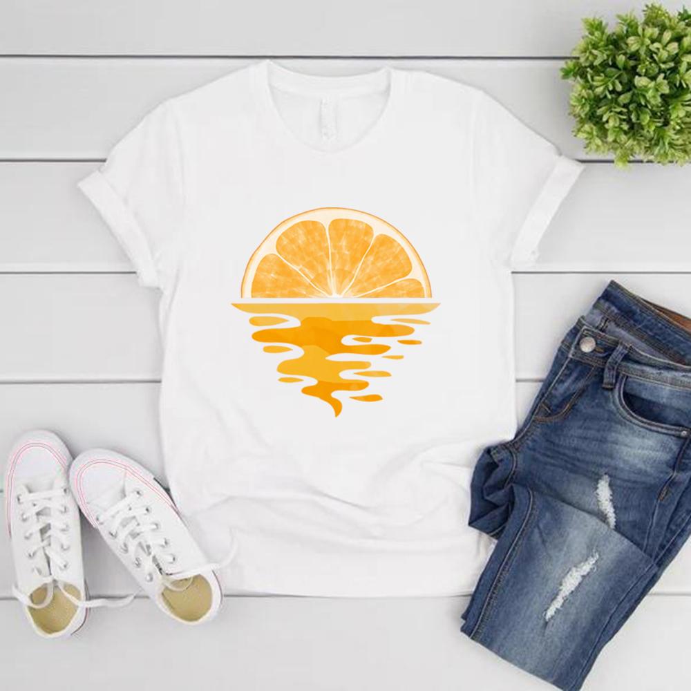 Orange Fruit Shirt Gift for Orange Lovers Gardening TShirt Womens Short Sleeve Graphic T Shirts Fruit Lover Birthday Party Tee