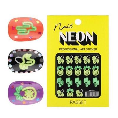 Passet Neon Art Sticker Neon-01 Banana, Pineapple (S2488770)