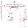 Sun Umbrella Taupe 294 X 294 X 248 Cm Polyester and Aluminum