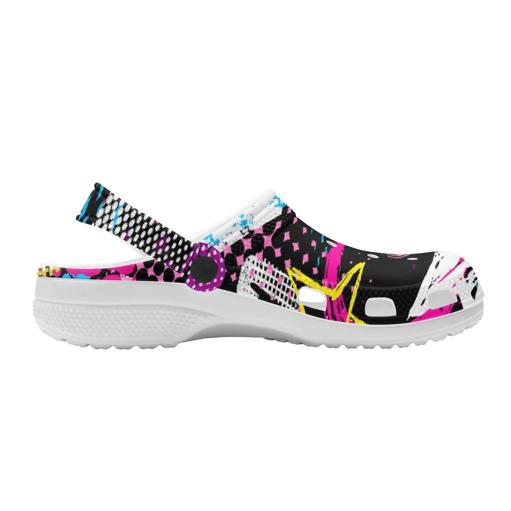 Printed EVA Clogs Unisex Breathable Lightweight Slip On Garden Beach Pool Bathroom Home Casual Summer Shoes Summer Daily Wear