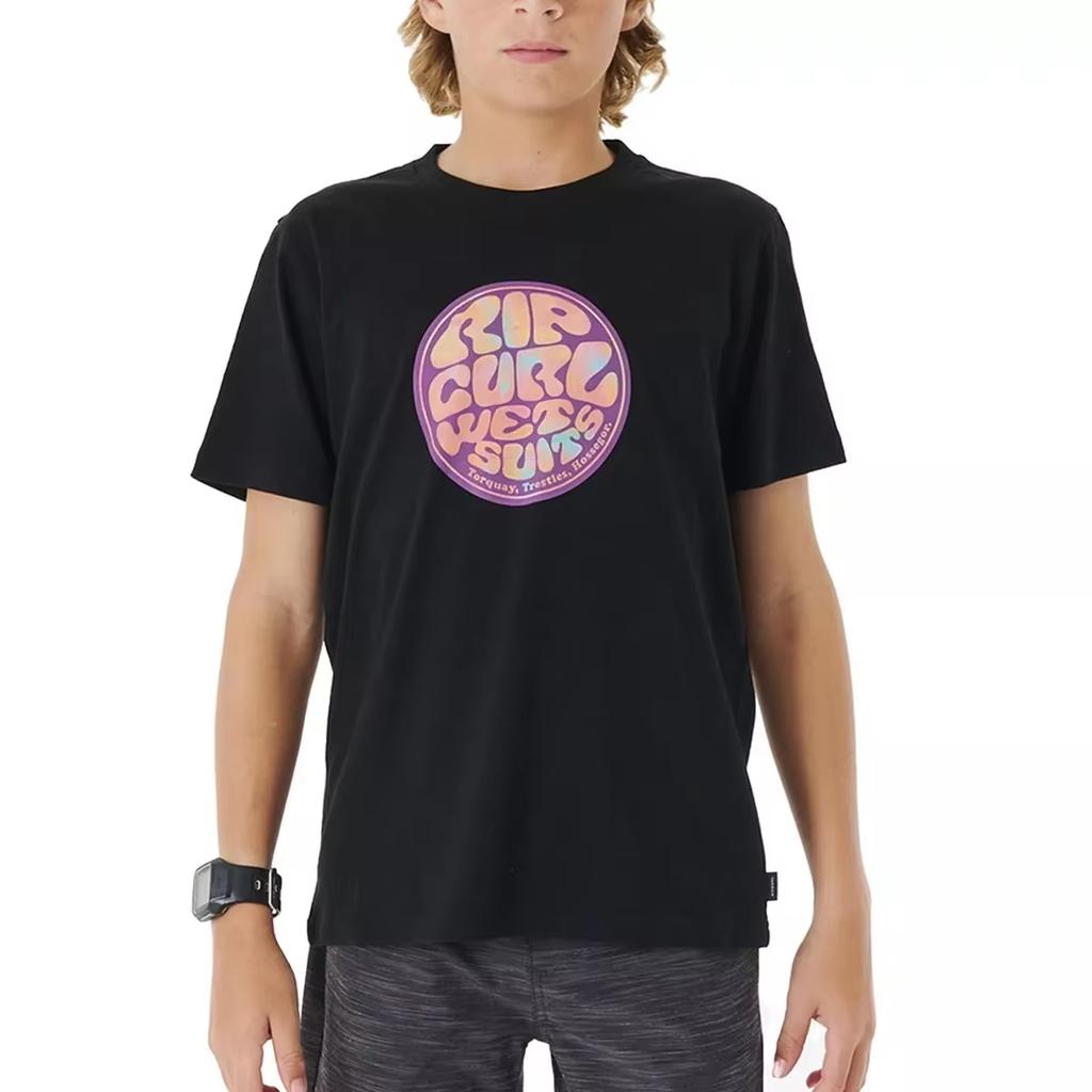 Nové Venkovní tričko RIPCURL s potiskem písmen Krátký rukáv Venkovní sporty Surfing Krátký rukáv Sportovní Fitness Pohodlí