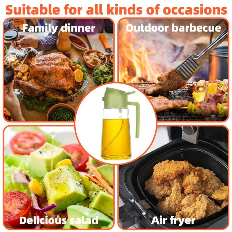 Oil Spray Bottle Camping BBQ Cooking Kitchen Baking Olive Oil Soy Sauce Dispenser Vinegar Air Fryer Sprayer Gadgets