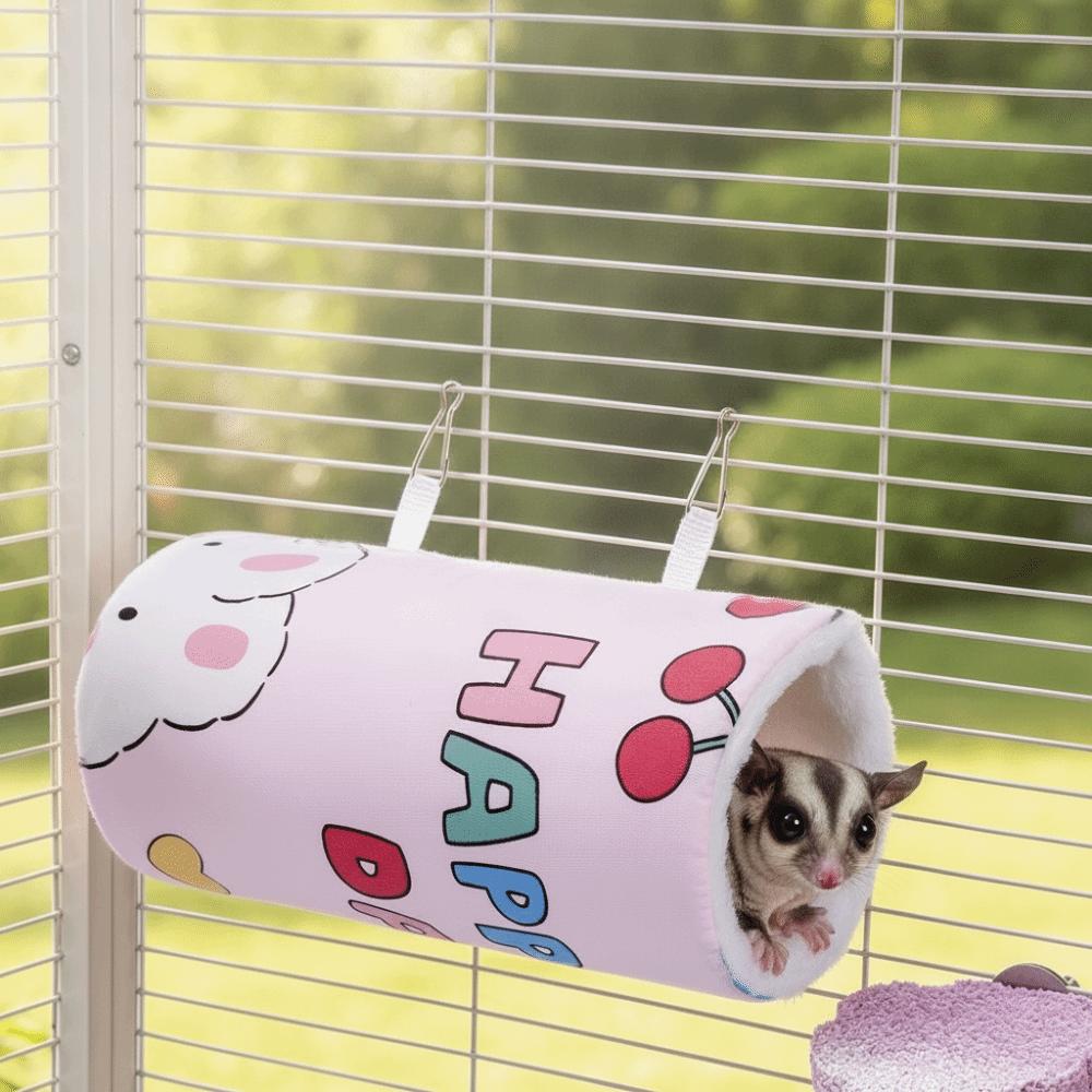 Thickened Hamster Plush Tunnel Cartoon Pattern Pet Play Tunnel Hanging Tunnel Nest Interactive