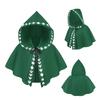 Halloween Cloack Medieval Hooded Cloack with Hat Wizard Cosplay Shoulder Cape Crop Tops Costume Accessories