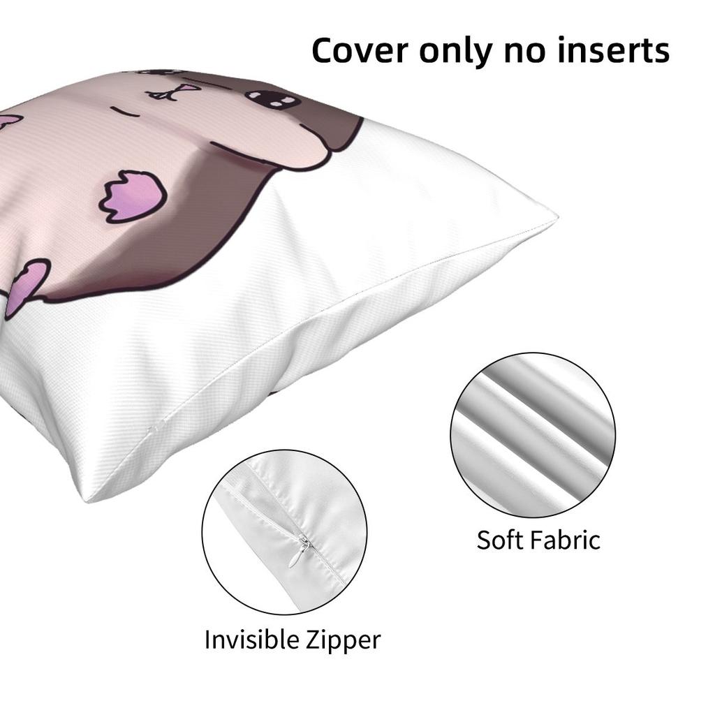 Cute Hamster Square Pillowcase Pillow Cover Cushion Decor Comfort Throw Pillow for Home Living Room