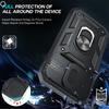 Custodia per iPhone 15 14 13 12 11 Pro XS Max XR 8 7 Plus fotocamera scorrevole grado militare protezione armatura rotazione di 360 gradi armatura copertura