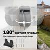 Wall-Mounted Garden Hose Reel, 40+2 m, 15 mm, 180 Swivel, Grey