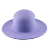 Autumn And Winter Wool New Big Brim Thickened Top Hat Felt British Retro Solid Color Light Board Flat Top Hat For Men And Women