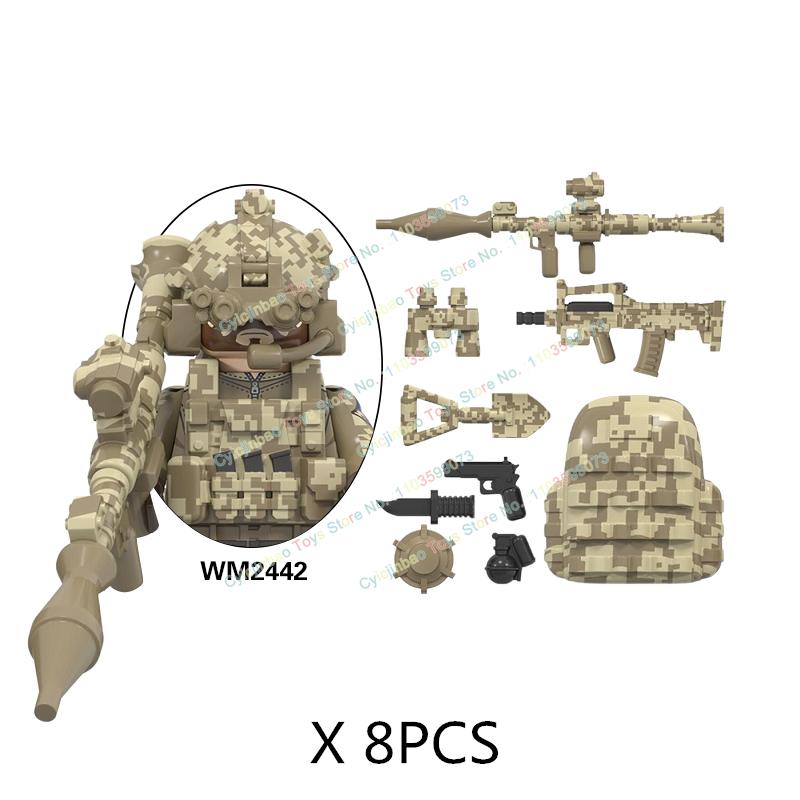 Figurine de acțiune cu mini cărămizi Forțele Speciale Navy Seals Soldați Moderni KSK SSO Blocuri de Construcție Jucării pentru Copii WM6147