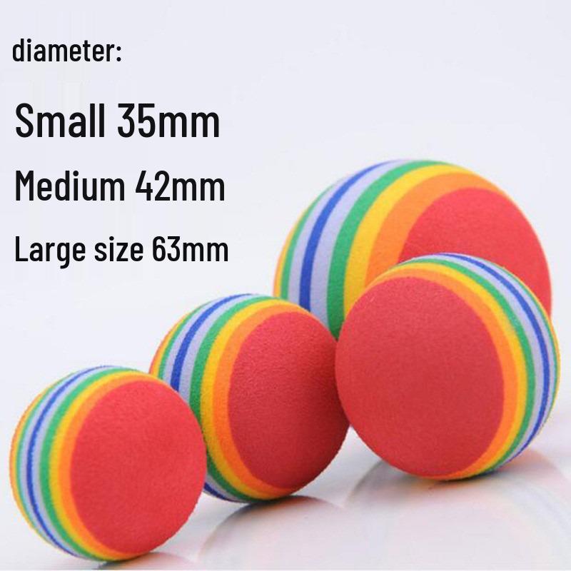 Cat & Dog Bouncing Elastic Ball Toy - EVA Floating Rainbow Teaser