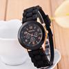 Geneva Three-Eye Silicone Watch: Fashionable Style for Ladies