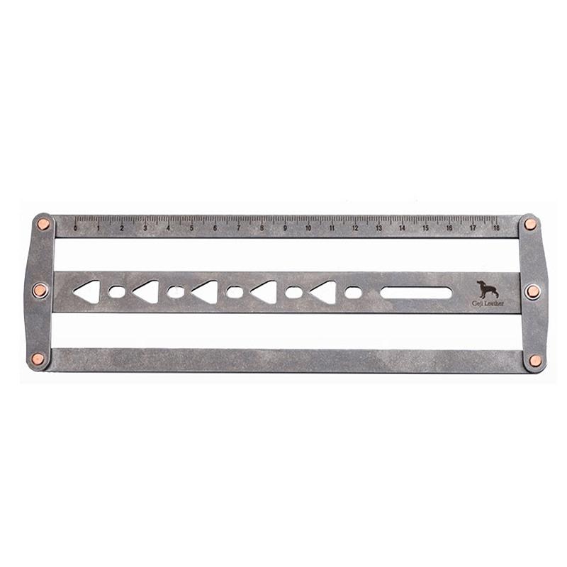 Professional Leather Belt Auxiliary Positioning Punch Ruler 18-48MM Adjustable DIY Handmade Leather Tools