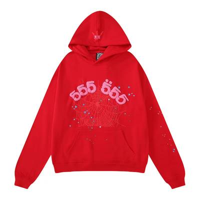 Suéter com estampa de teia de aranha, com capuz, pullover, casual, folgado, novo