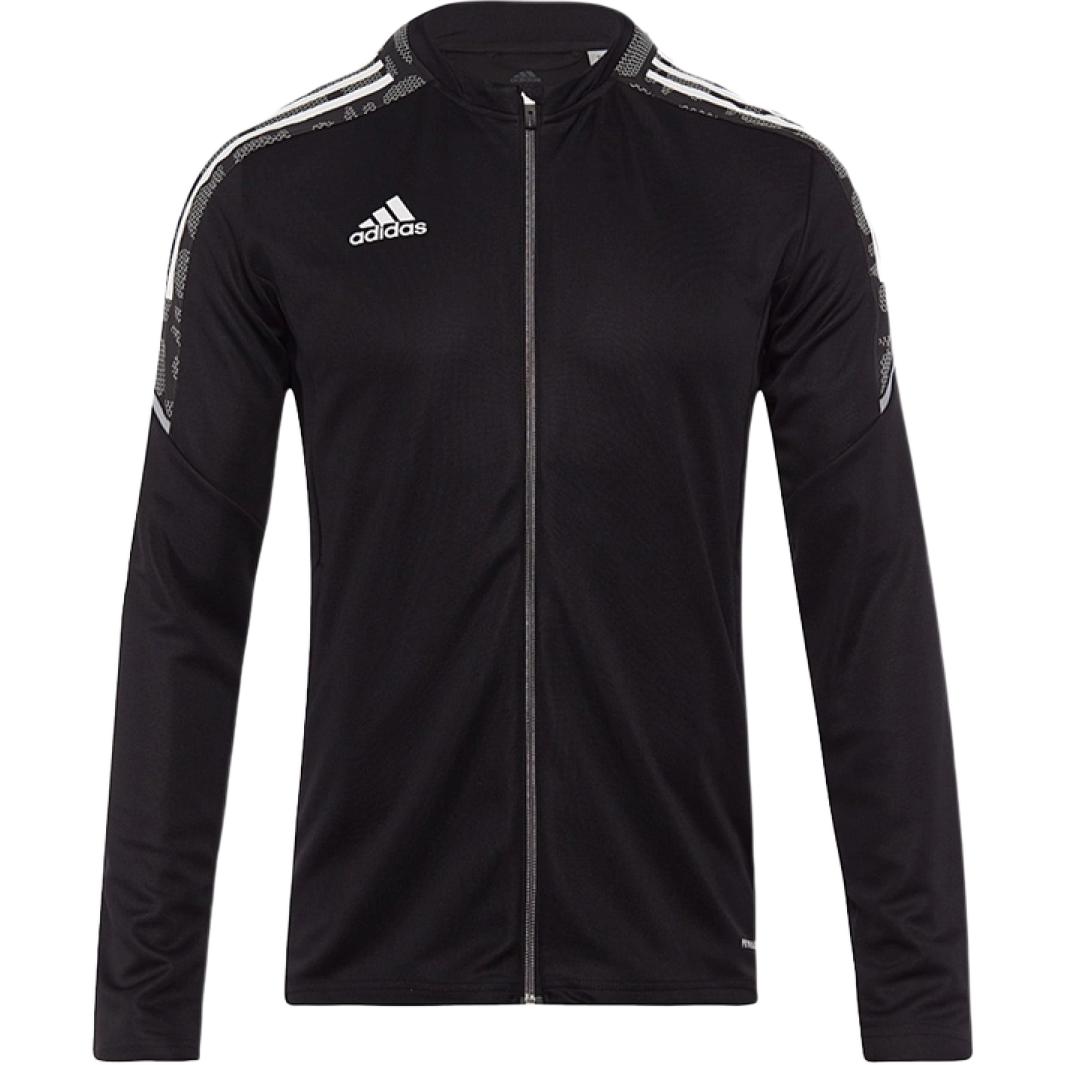 Adidas Спортивная куртка на молнии с логотипом, мужская верхняя одежда, черная GH7129 XL