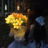 10/15Pcs Tulip Flower Night Light with Bendable Stems LED Bouquet for Home Decor Warm Glow Bedside Lamp for Bedroom Wedding Romantic Gift for