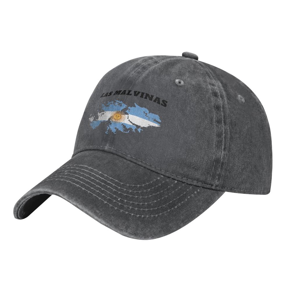 Casual Las Malvinas Argentina Flag Map Baseball Caps Unisex Women Distressed Cotton Sun Cap  Outdoor Workouts Adjustable Hats Cap