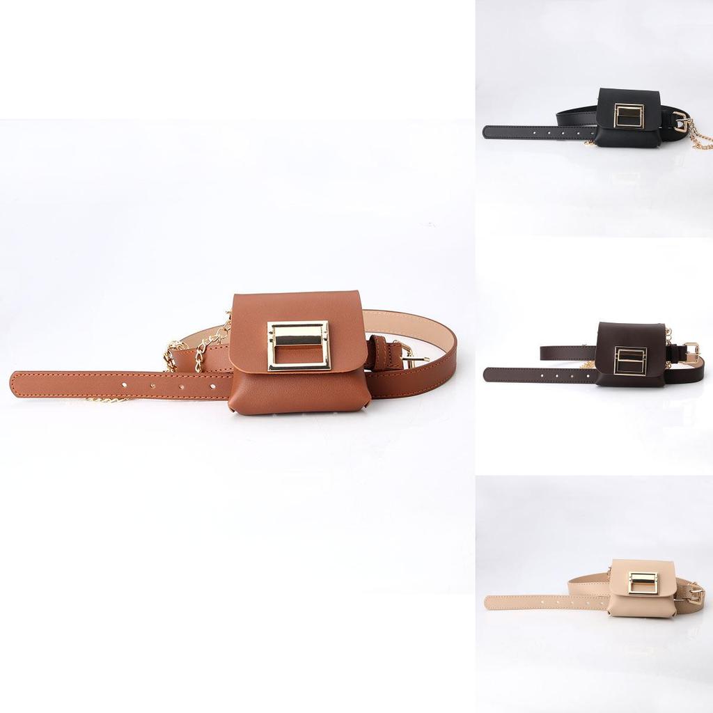 Fashion Womens Belt Chain Small Crossbody Bag With Detachable Strap For Casual And Formal Wear
