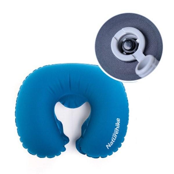Inflatable U Shaped Travel Pillow With Ice Silk Cover For Adults Comfort And Support