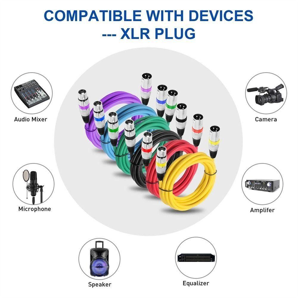 3Pin XLR  Audio Signal Cable Microphones Shielded Cable  for Mixer Microphone Balanced Cable