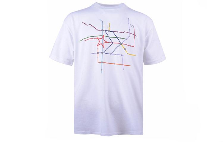 Converse T Shirts Men s White Crew Neck Moderate 10020851-A01 XS