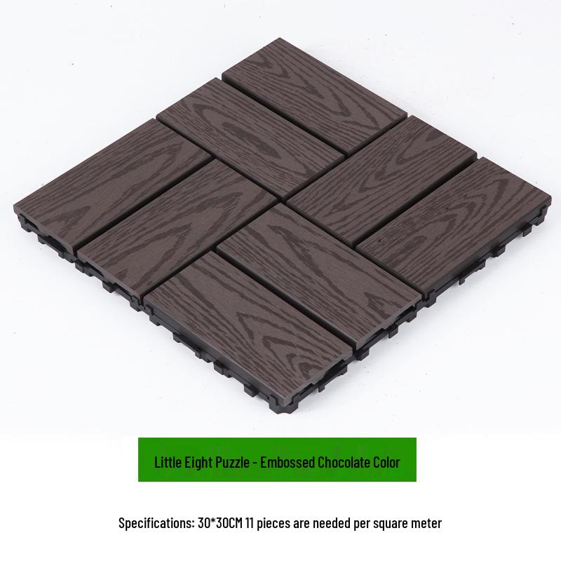 Waterproof WPC Balcony & Garden Flooring - Easy Snap-On, Anti-Corrosion, Ideal for Outdoors & Indoors.