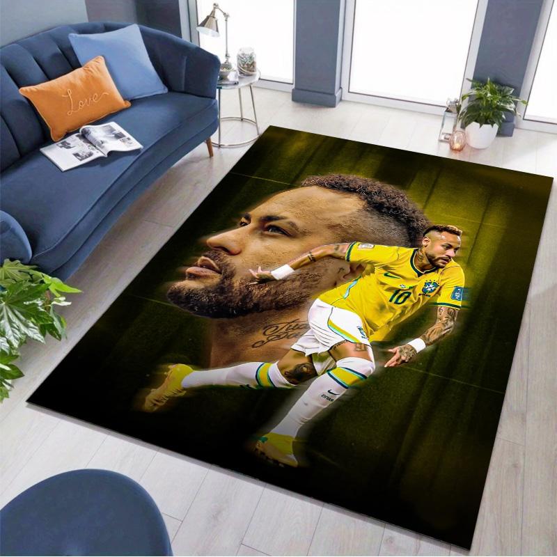 Neymar Brazil Football Player Rug Non Slip Floor Carpet Living Room Game Room Soccer Fan Home Decor Gift