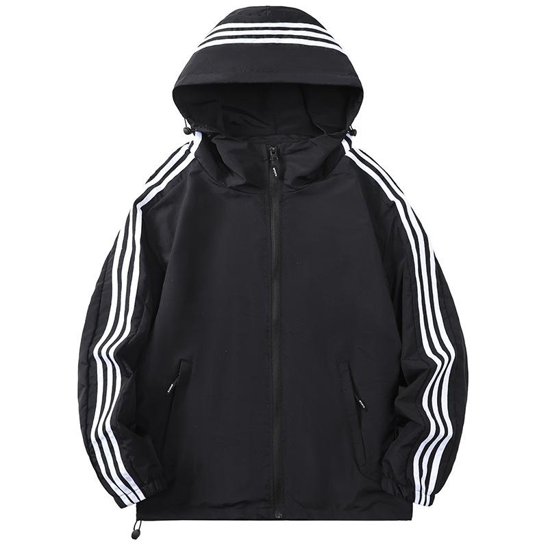 

Новая осенне-зимняя куртка с капюшоном на трех полосках для мужчин Модная и универсальная повседневная куртка для мужчин Мужская куртка для мужчин 5XL