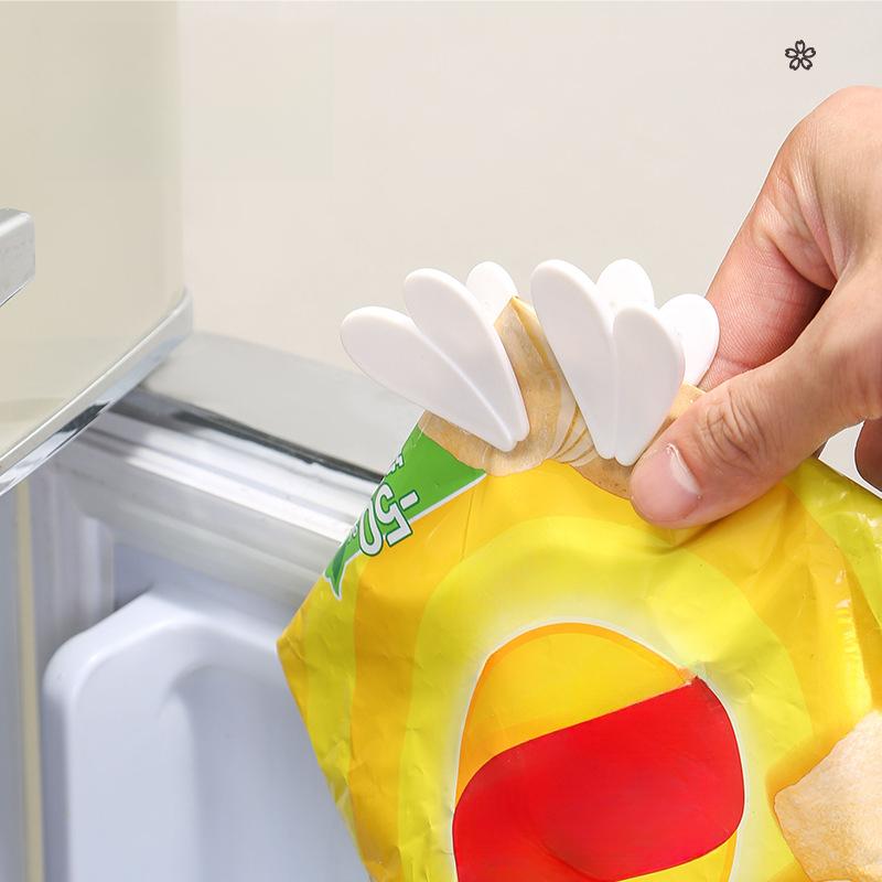 3pcs Daisy Petal Snack Sealing Clips -3D Magnetic Daisy Flower-Shaped Plastic Food Clips for Chips, Pet Food & Kitchen Storage