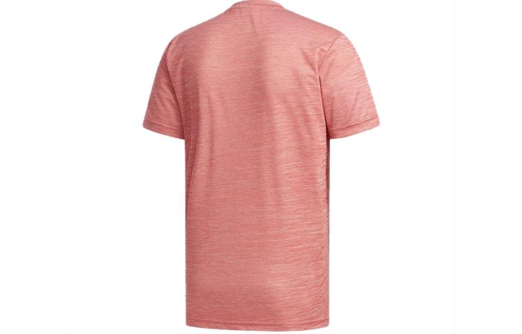 Adidas T Shirts Men's Pink Crew Neck Moderate Straight Fit FL0328