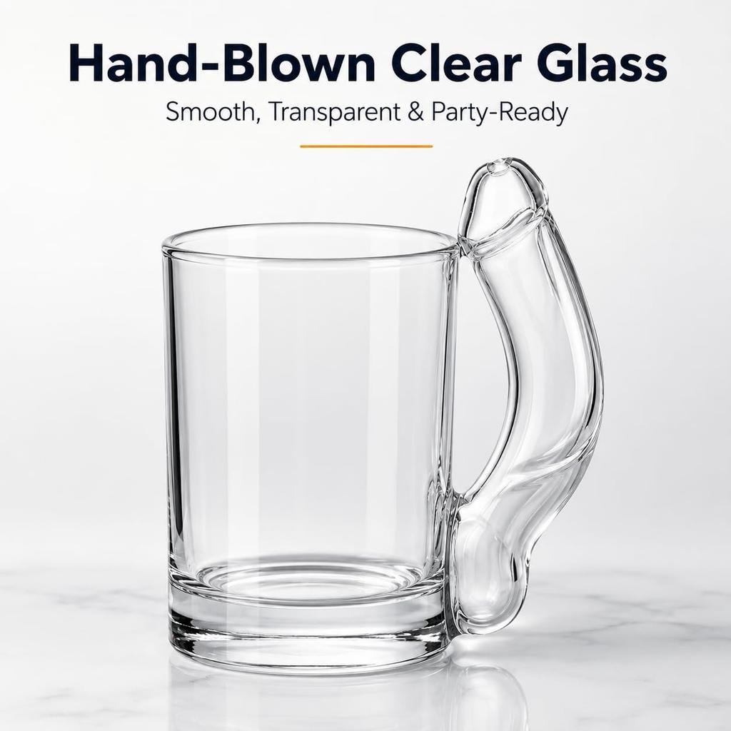 Novelty Wine Glass with Stand - Hand-Blown D-Cup Cocktail Glass for Bachelorette Parties Girls Night Gag Gifts Clear Drinkware for Bar Enthusiasts