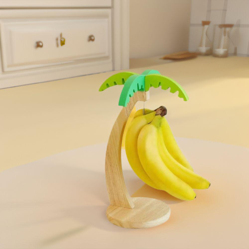 Simulated Leaf Fruit Vertical Storage Rack Keep Bananas Fresh Hanging Kitchen Rack  Home Supplies