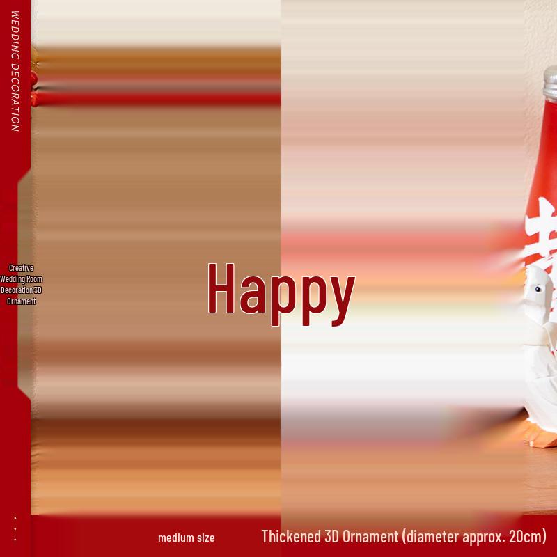 3D Wedding Joy Character Ornament Set for Engagement, Bedroom & Living Room Decoration 3D Ornament (1 Set)