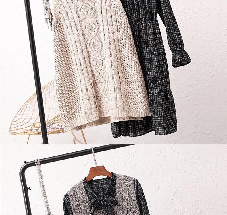 Women's V-Neck Sweater Vest & Knitted Top Set - Mid-Length, Thickened, Korean Style, Sleeveless for Autumn/Winter 2024