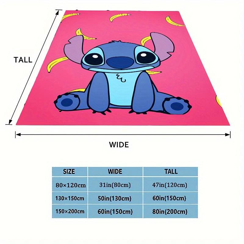 1pc Stitch Printing Blanket - Soft, All-Season Throw for Office Blanket, Personalized Gift with Adorable Cartoon Design