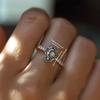 Bohemian Sun Moon Star Print Declaration Ring Oval Glass CZ Inlaid Ring Women's Mysterious Astrology Jewelry Gift