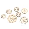 120Pcs Wooden Gear Embellishments Delicate Lightweight Gear Decoration Wood Slice Ornament