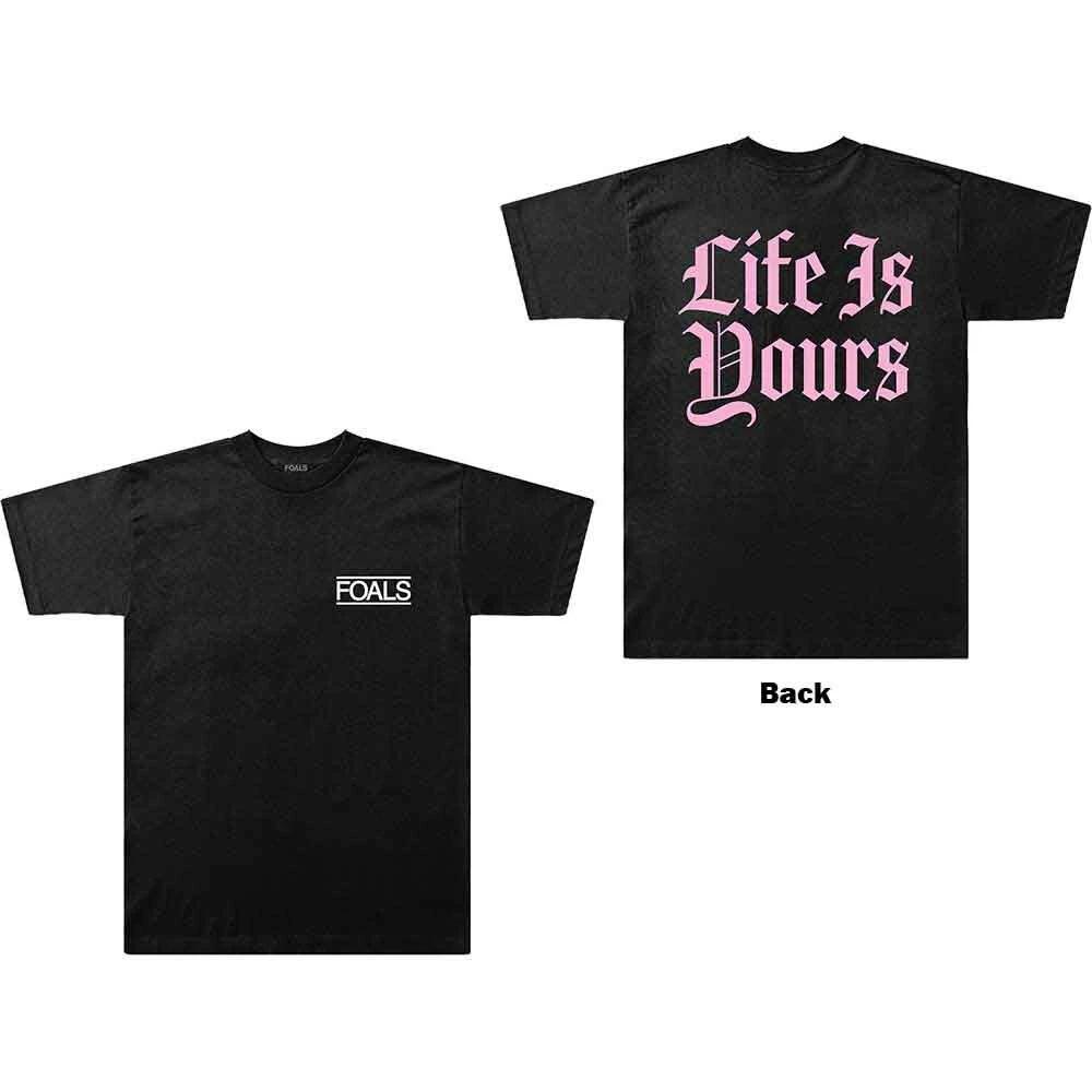 Foals Unisex T-Shirt: Life Is Yours Text (Back Print) (Medium) 4XL