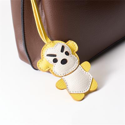 Echtes Leder Niedliche Affen Tasche Leder Accessoire Rucksack Schlüsselanhänger Puppe Anhänger