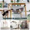 Suspended Cat Cage Hammock Pet Hanging Bed Breathable Mesh Cozy Kitten Hamster Sleeping House for Small Animal Guinea Pig Indoor