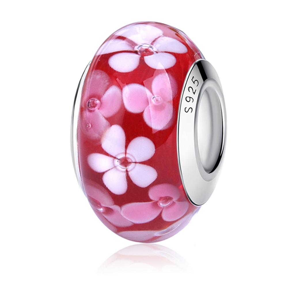 Copper Murano Glass Charms Fit Original Bracelets Round Murano Glass Charms Beads Diy Women Jewelry Gifts For Women
