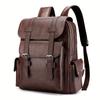 Zaino da Uomo in PU ad Alta Capacità con Tasche Multiple, Borsa per Laptop da Viaggio d'Affari e Pendolarismo per Lavoratori d'Ufficio e Studenti, Uso Quotidiano
